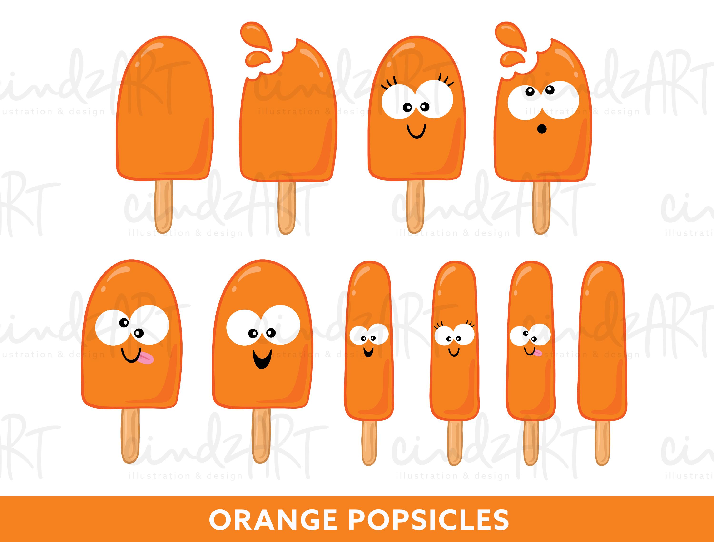 Popsicle Clipart Set - Cute Popsicle Summer Clip Art - Popsicle Borders ...