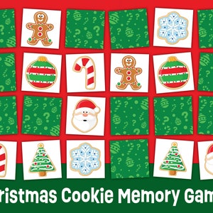 Jogo de memória de Natal - Download instantâneo - Atividade divertida - Jogo para impressão - Jogo de festa de Natal - Jogo de cartas correspondentes - Jogo de Natal