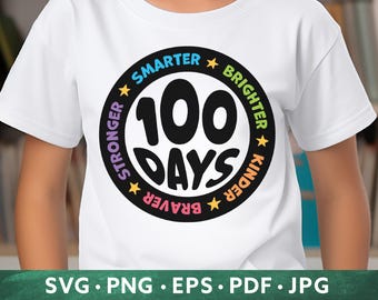 100 Days of School SVG - 100th Day of School shirt svg - 100 Days svg - Teacher svg - School png - School Shirt svg - 100 Days Cut File