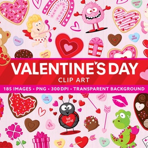 Niedliche Valentinstag Clip Art - Valentinstag Clipart - Schokolade Herz Clipart - Valentinstag PNG Sublimation - Digitales Scrapbook - XOXO