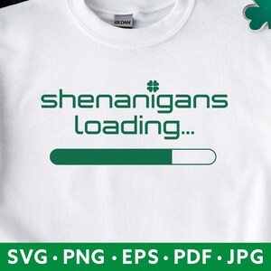 St. Patricks Day Shenanigans wird geladen - Lustige süße Kinder Junge Mädchen Baby St. Paddys PNG - St. Paddy PNG Sublimation - Irish Pub Crawl