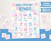 Baby Shower Bingo Game Printable - Baby Boy Girl Bingo Games - Gender Reveal Game - Baby Shower Instant Download - Baby Bingo Cards