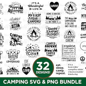 Camping SVG Bundle - Camping Shirt SVG - Camping Leben svg - Happy Camper png - Camping Hoodie svg - Kinder Camping Shirt - Baby Camping SVG
