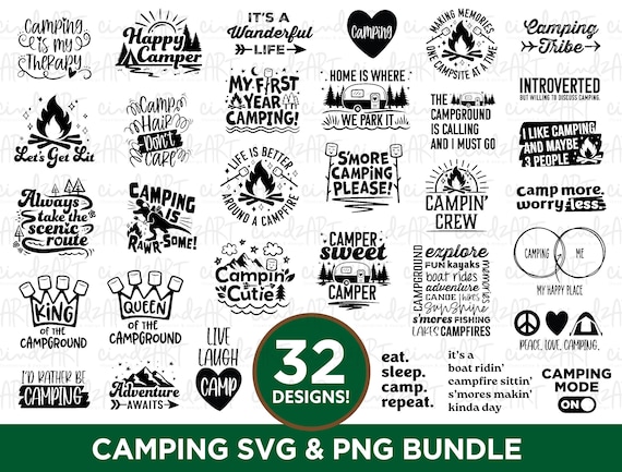 Camping SVG Bundle - Camping Shirt SVG - Camping Life svg - Happy Camper png - Camping Hoodie svg - Kids Camping Shirt - Baby Camping SVG