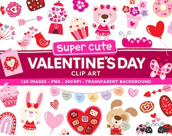 Cute Valentine's Day Clip Art - Valentine Clipart - Candy Heart Clipart -  PNG Sublimation - Valentine Borders - Valentine's Day Pattern