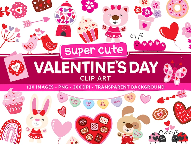 Cute Valentine's Day Clip Art - Valentine Clipart - Candy Heart Clipart ...