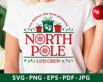 L und D Weihnachten SVG - Weihnachtsarbeit Lieferung Geschenk - Arbeit Lieferung Krankenschwester Urlaub PNG - Arbeit Crew Weihnachten Shirt Ornament Kissen Becher