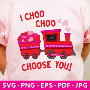 Saint-Valentin amour Train SVG - PNG mignon Choo Choo de la Saint-Valentin - Svg de la Saint-Valentin pour bébé enfant - Sublimation PNG - chemise Train coeur mignon drôle - coussin