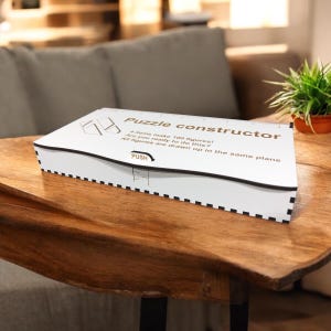 Laser Cut Wooden Puzzle – 4 Pieces – 10 Logic Levels – Handmade Brain Teaser – Smart Gift Idea – Eco Friendly Mind Challenge Game