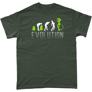 Alien evolutie unisex T-shirt S-5XL