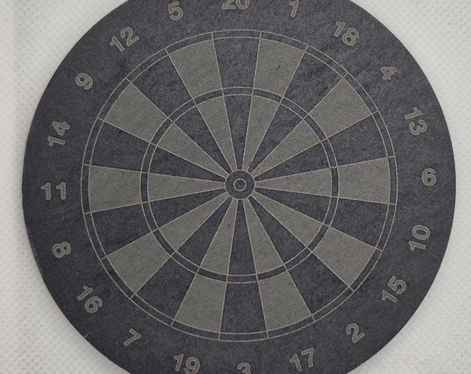 Featured listing image: Slate Dartboard Coaster, Drink Coaster, Bar Décor, Unique Coasters, Dart Lover Gift, Stone Coaster, Game Night Décor darts