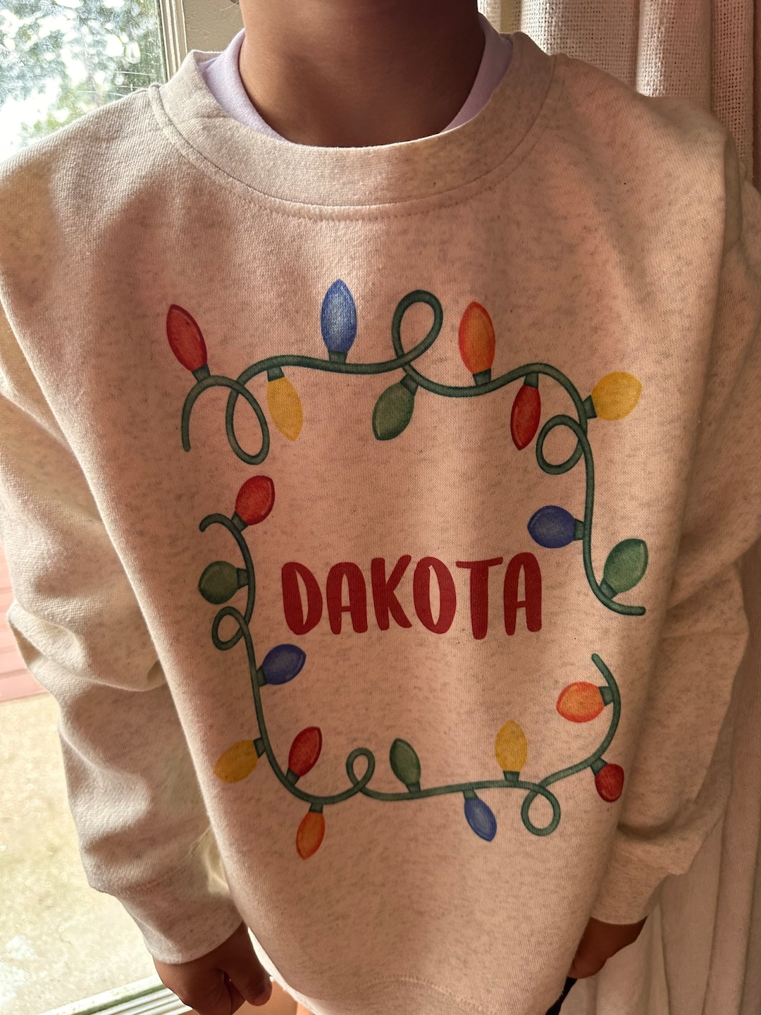 Personalized Name Christmas Lights Sweatshirt Etsy