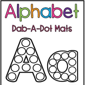 Alfombrillas para marcadores Alphabet Bingo Dabber Dab A Dot