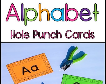 ABC Alphabet Hole Punch Cards