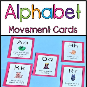 Cartes de mouvement de l'alphabet ABC