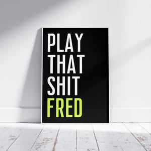 Fred wieder House Music Lyric Art Zitat Poster für Musikliebhaber