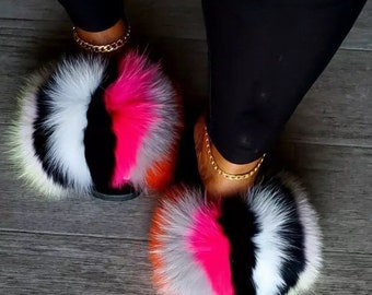 furry sandals for women