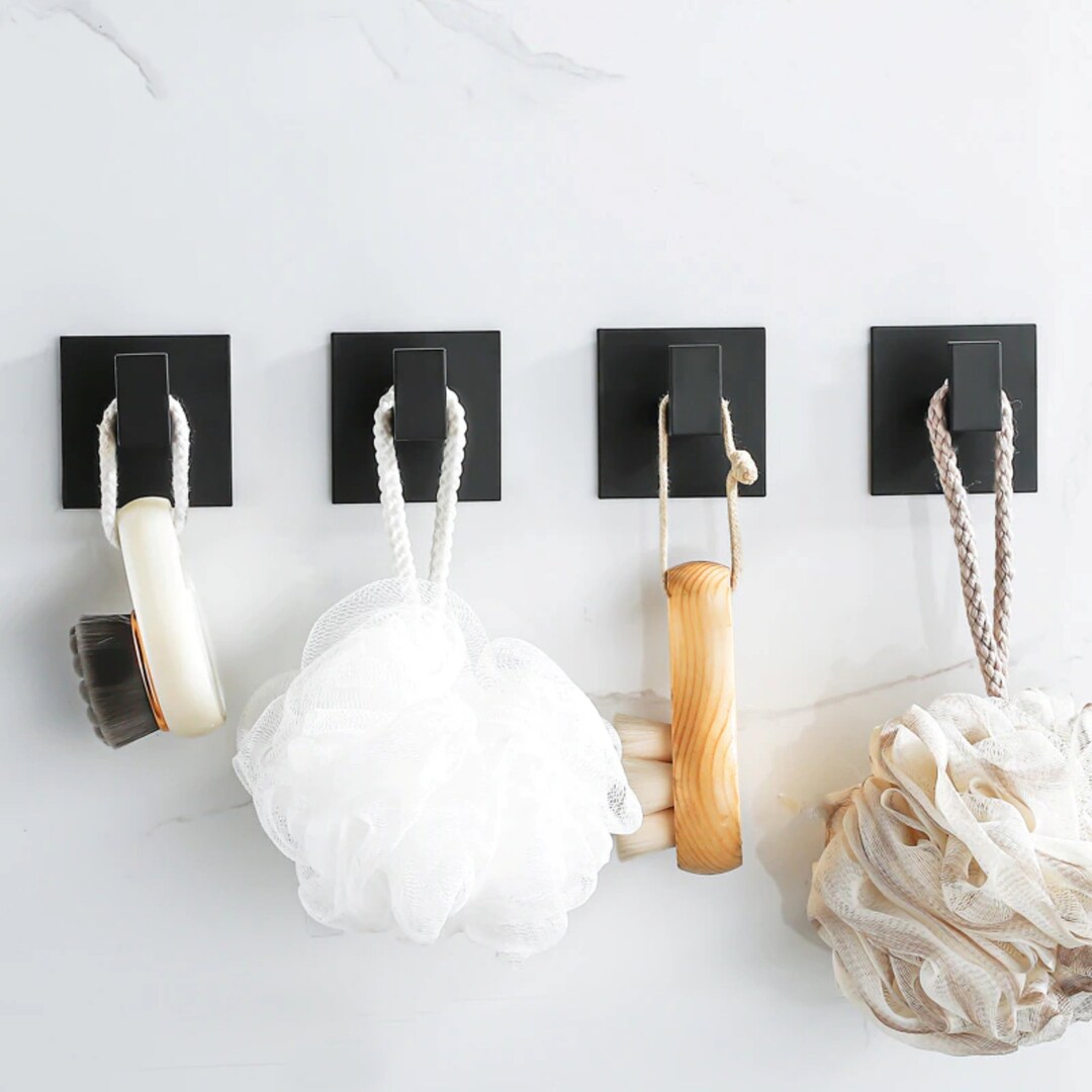 Black Wall Hook Modern Wall Hook Self Adhesive Single Wall Hook Entryway Décor Coat Rack Towel
