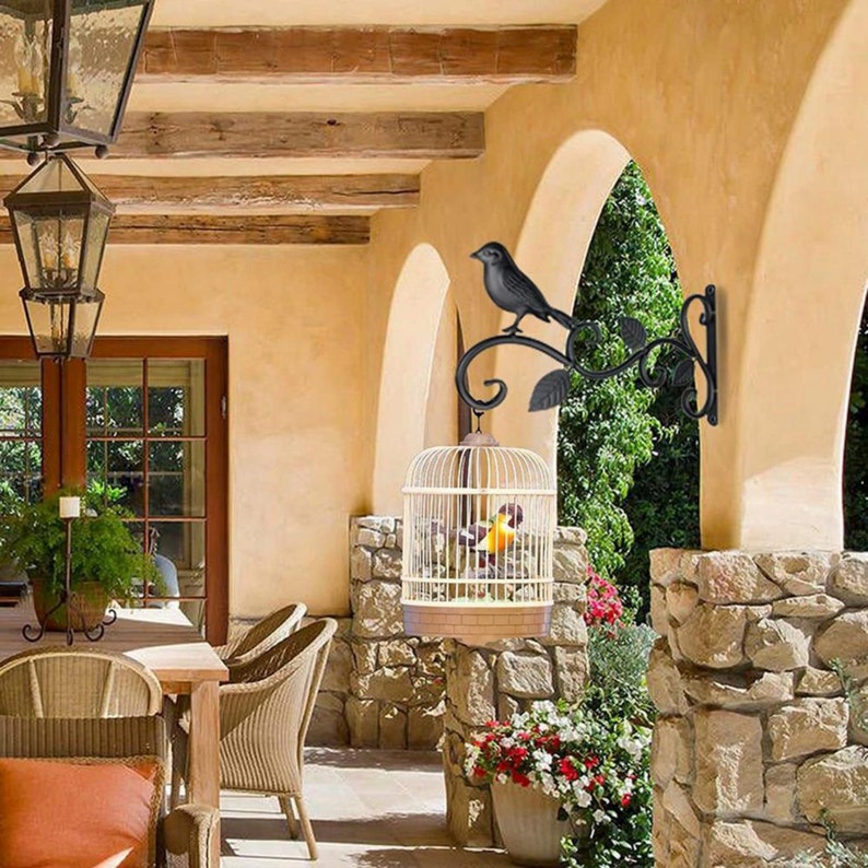 Cast Iron Flower Hanging Basket Hooks Wall Hanging Basket Etsy