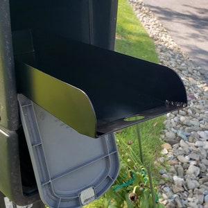 Mailbox Slide In and Out Tray with Matte Black Baked on Enamel finish