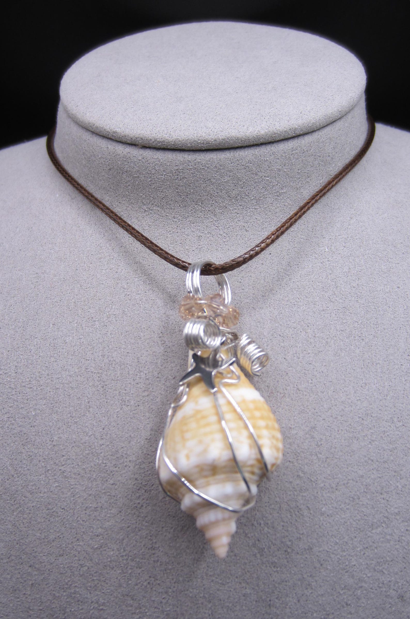 Wire Wrapped Shell Wire-wrapped Conch Shell Pendant Necklace: From Sanibel Island With ...