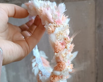 Dried Flowers  Flower Crown , Newborn Photo Prop, First Communion Flower Crown