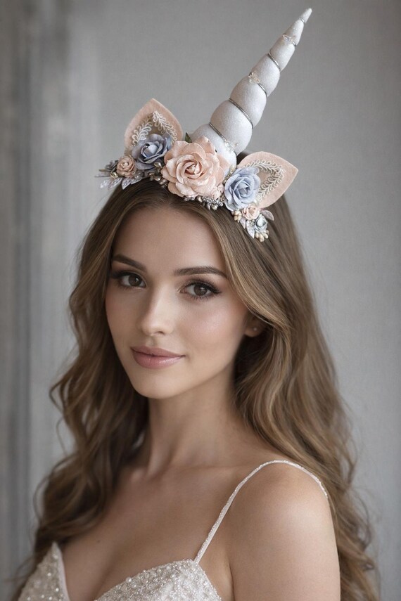 Corona Compleanno Bambina 3 Anni Con Fiori Rosa, Cerchietto Con Fascia E Tiara Per Feste E Carnevale