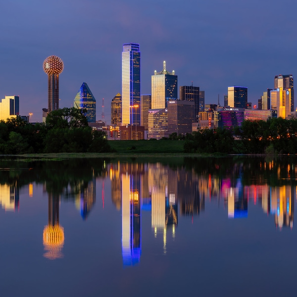 Dallas Skyline Reflection 2