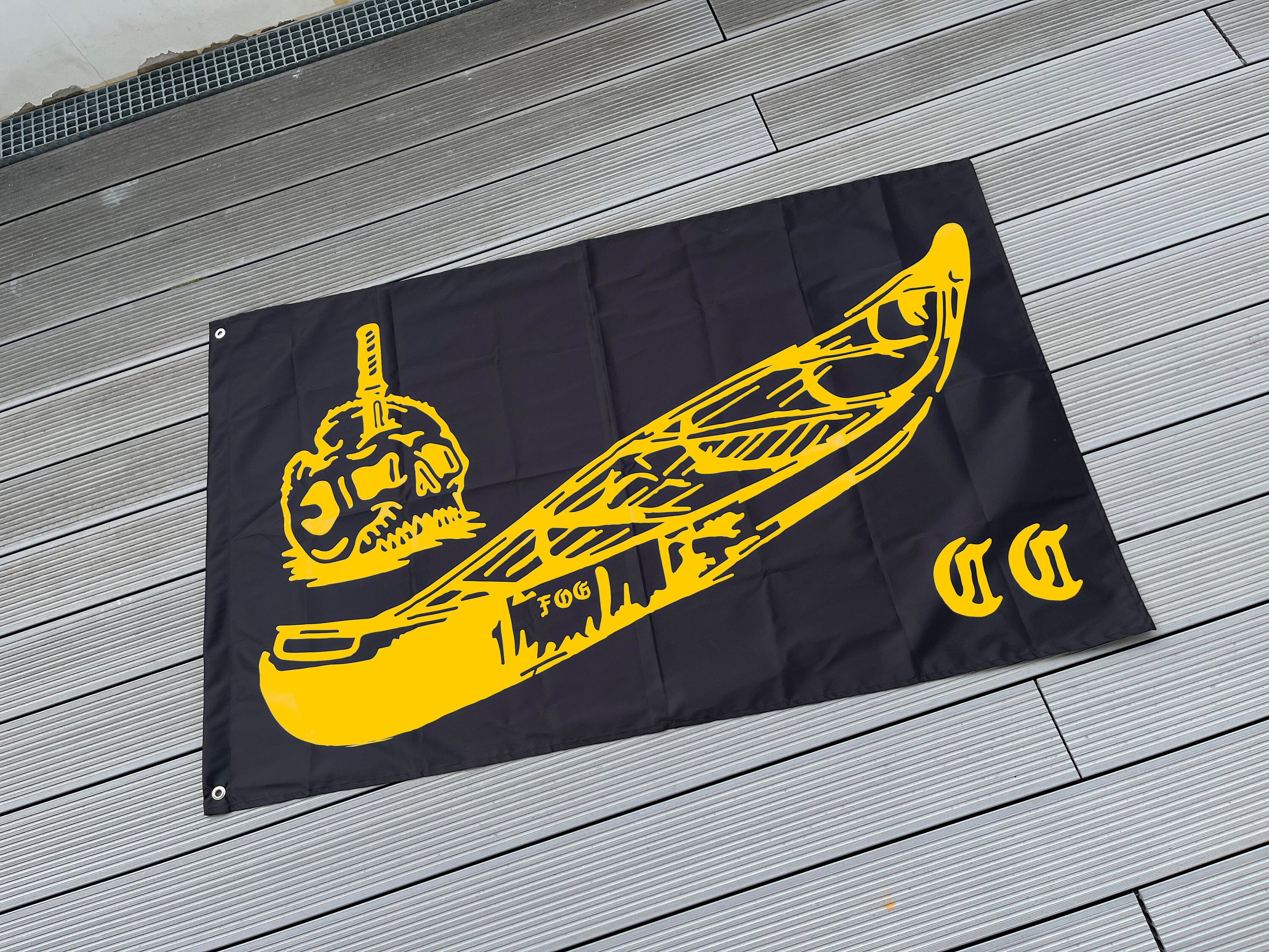 Canoe Club Golden Yellow Flag Forward Observations Group Fog Etsy