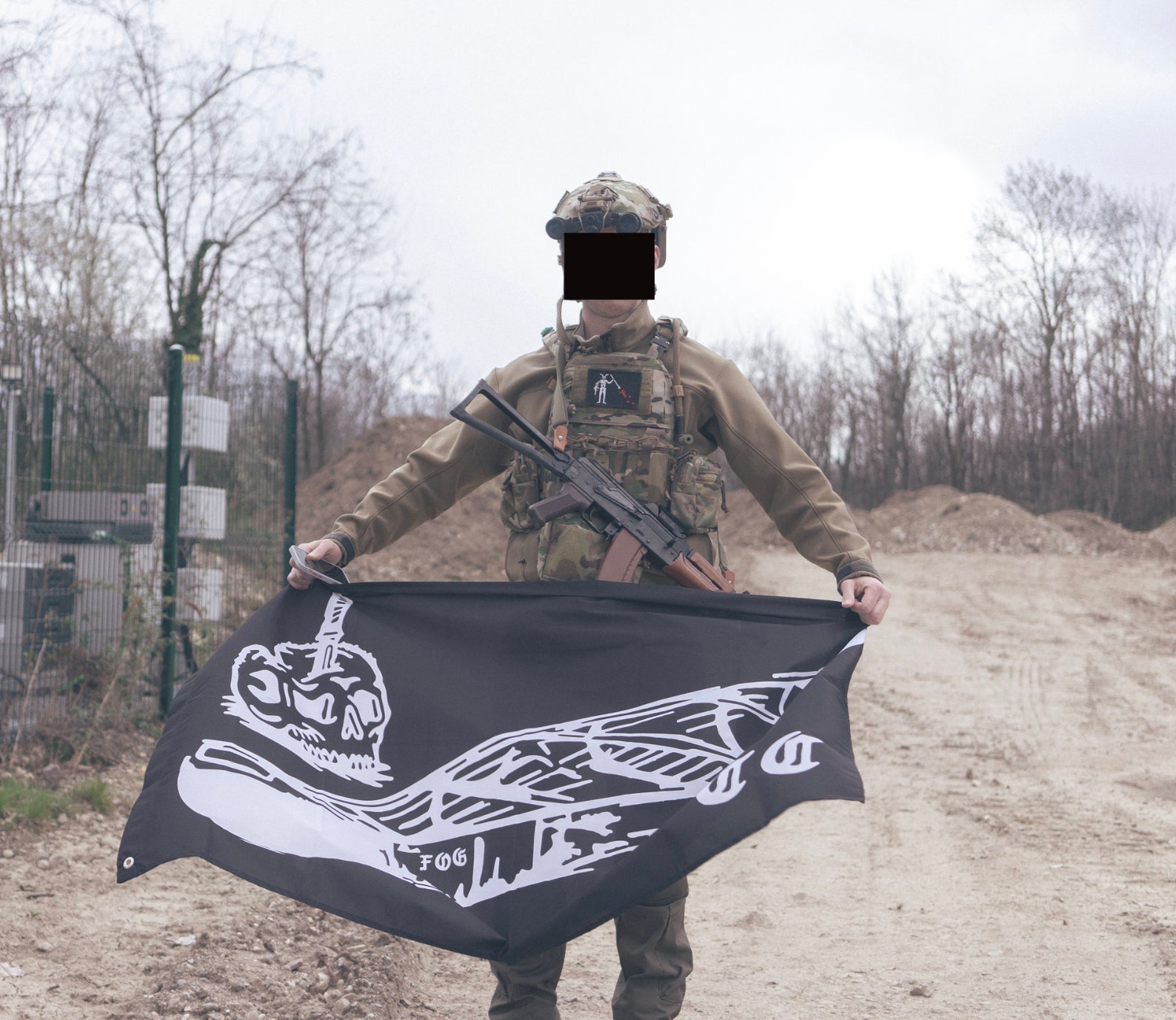 Forward Observations Group Flag Canoe Club Murdered Out Etsy