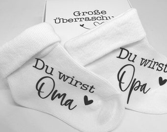 baby sock | Pregnancy Announcement | gift | pregnant | surprise | You're going to be a dad | grandma | Grandpa