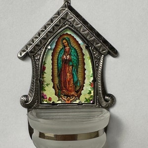 A Pia de Água Benta - Nossa Senhora de Guadalupe - prata antiga