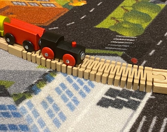 Flexible Train Track for Wooden Trains, Brio, Lillabo, Bigjigs, IKEA and More