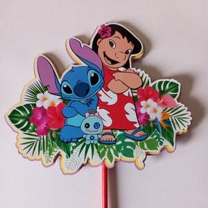 Cumpleaños Pastel Stitch DXF, SVG, PNG, eps Archivos Lilo & Stitch  Celebración de cumpleaños