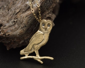 The Barn Owl Totem - Gold Coated