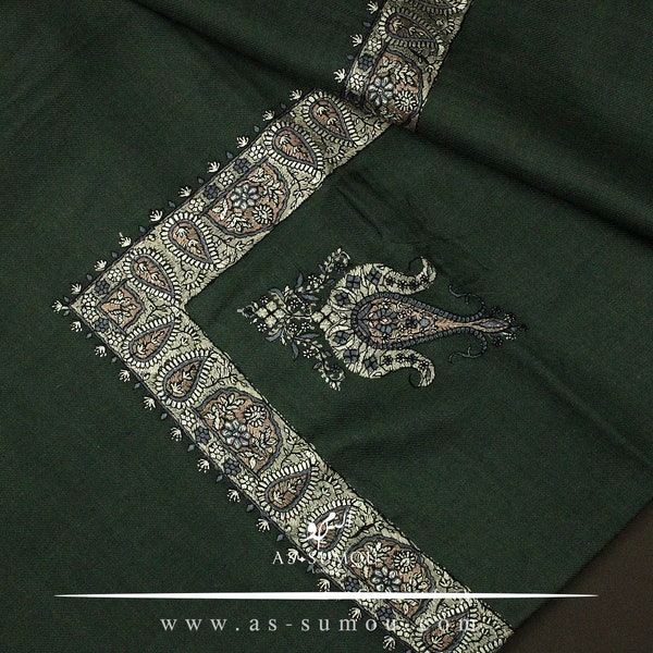 Authentic Green Yemeni Shemagh Embroidered Scarf Amazing Keffiyeh Imamah Ghutra Arab Men Scarves Perfect Gift For Eid ETR73