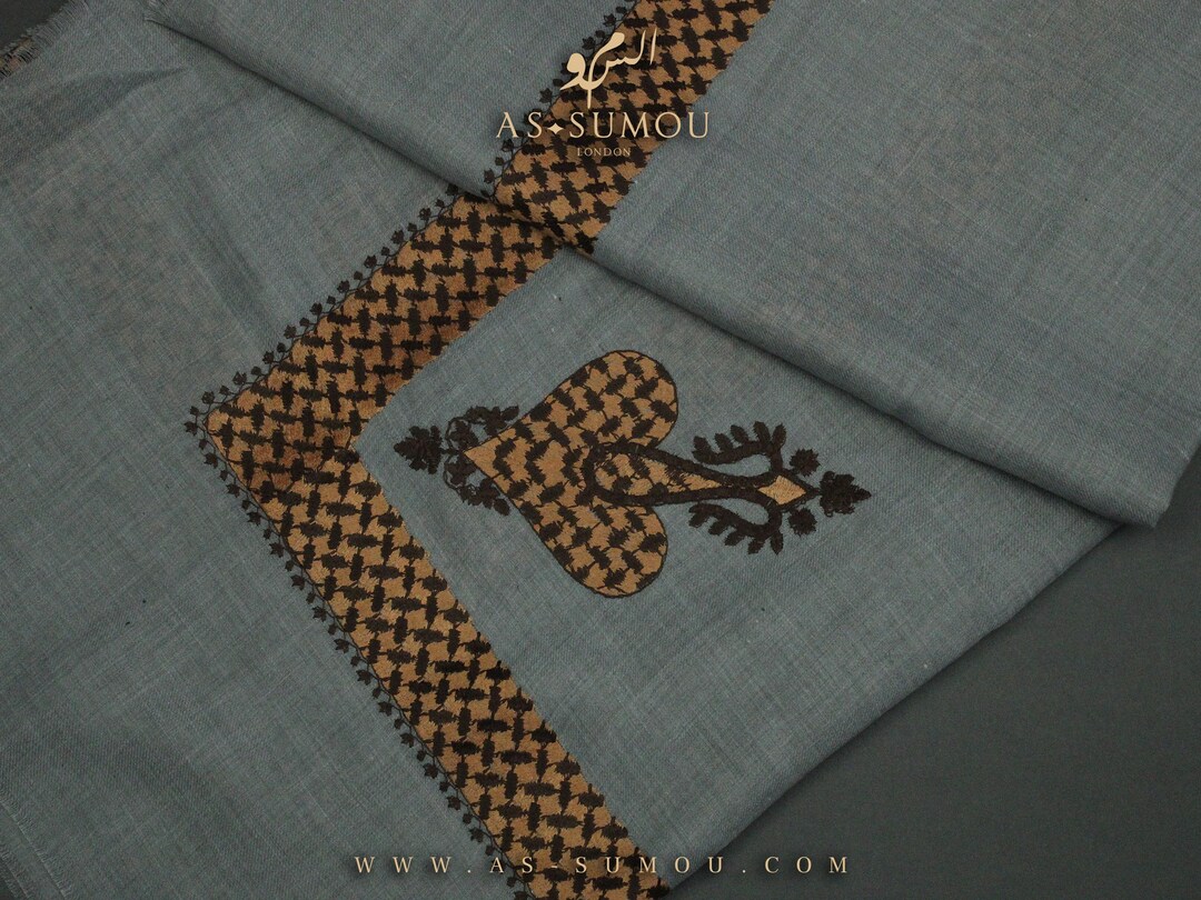 Authentic Yemeni Shemagh Embroidered Scarf Amazing Keffiyeh Imamah ...