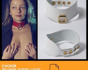 Patterns for leather choker necklace - PDF Leather pattern