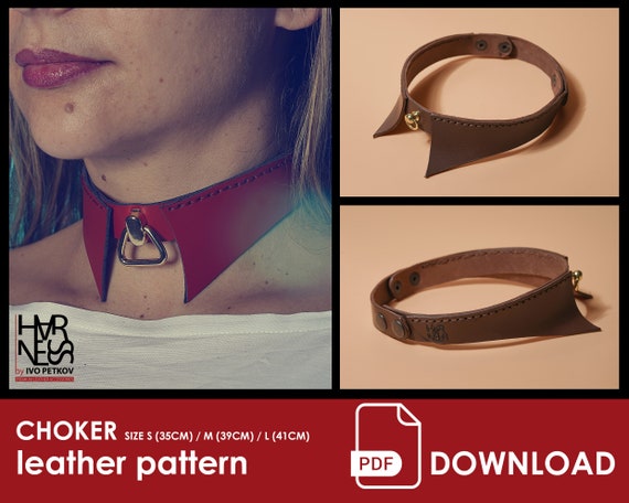 Patterns for Leather Choker Necklace PDF Leather Pattern - Etsy