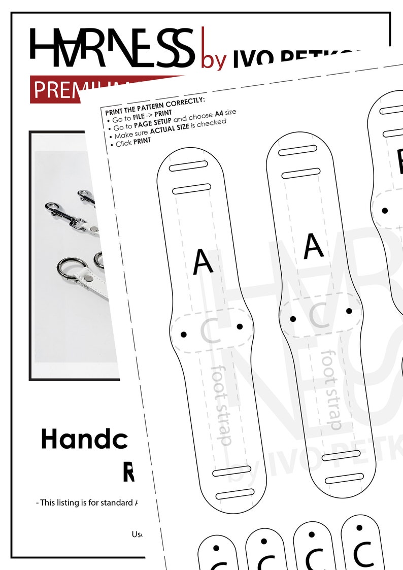 Patterns for Leather Handcuffs and Leg Cuffs Restraint Set - PDF ...