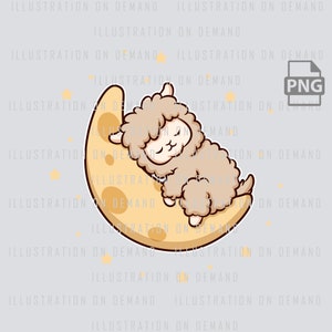 Sleeping Animal, Sleeping Llama PNG, Napping PNG, Cute Animals, Digital Download, T-Shirt Design png, Print On Demand Design