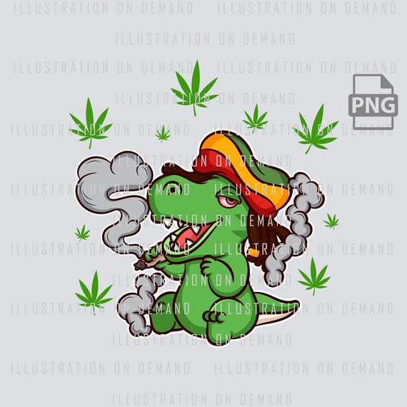 Weed Smoking Animal 420 Trex PNG Cannabis PNG Dinosaur Etsy