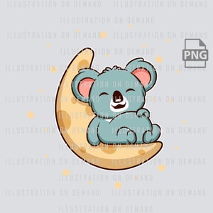 Sleeping Animal, Sleeping Koala PNG, Napping PNG, Cute Animals, Digital Download, T-Shirt Design png, Print On Demand Design