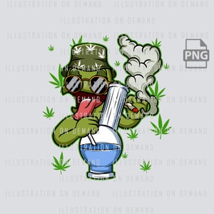 Stoned Weed Smoking Frog Animal, 420 Frog PNG, Cannabis PNG, Frog Digital Download, T-Shirt Design png, Print On Demand Design
