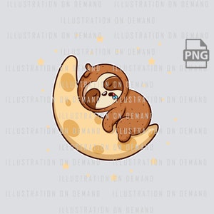 Sleeping Animal, Sleeping Sloth PNG, Siesta PNG, Cute Animals, Descarga digital, Diseño de camiseta png, Diseño de impresión bajo demanda