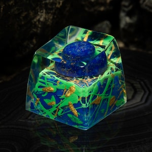 Copritasti Artisan, Copritasti Gemstone, Copritasti, Fatto a mano, Copritasti SA, Cherry MX, Tastiera meccanica, Tastiera da gioco, Blu notte