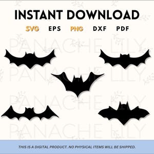 Bats Silhouette Designs Bats Halloween Decorations Digital Files Bat Silhouette Designs Halloween  SVG Patterns Spooky Bat Svg Png Eps DXF