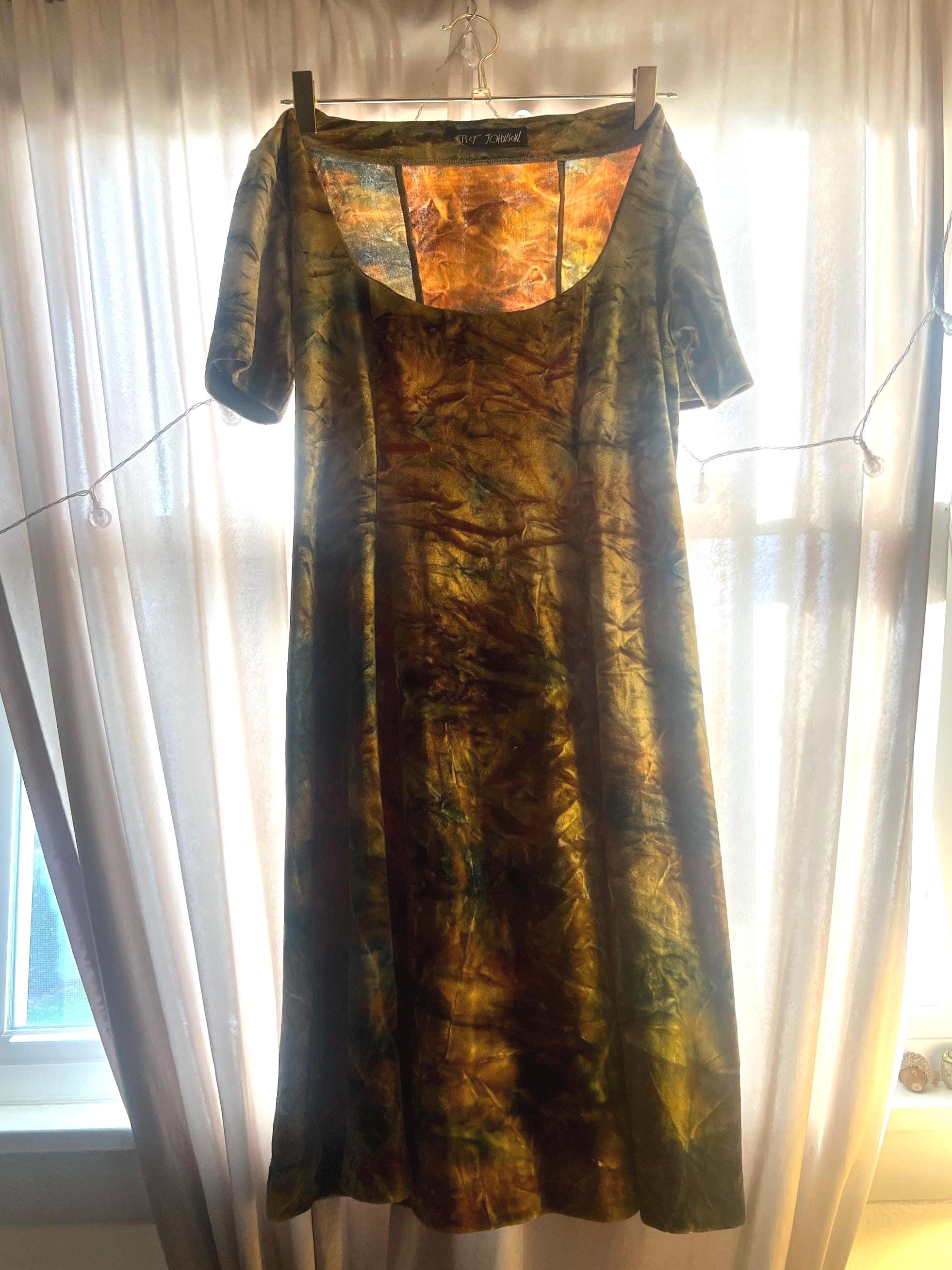 Green Velvet Betsy Johnson Dress - Etsy
