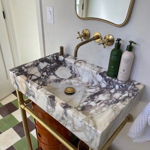 Calacatta Marble Sink , Violet Marble sink, Marble sinks Basins , bathroom sink , powder Room Sink , Sinks Basin
