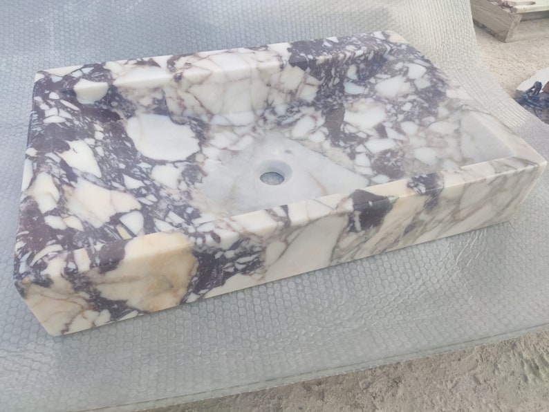 Calacatta Marble Sink Violet Marble Sink Marble Sinks Etsy